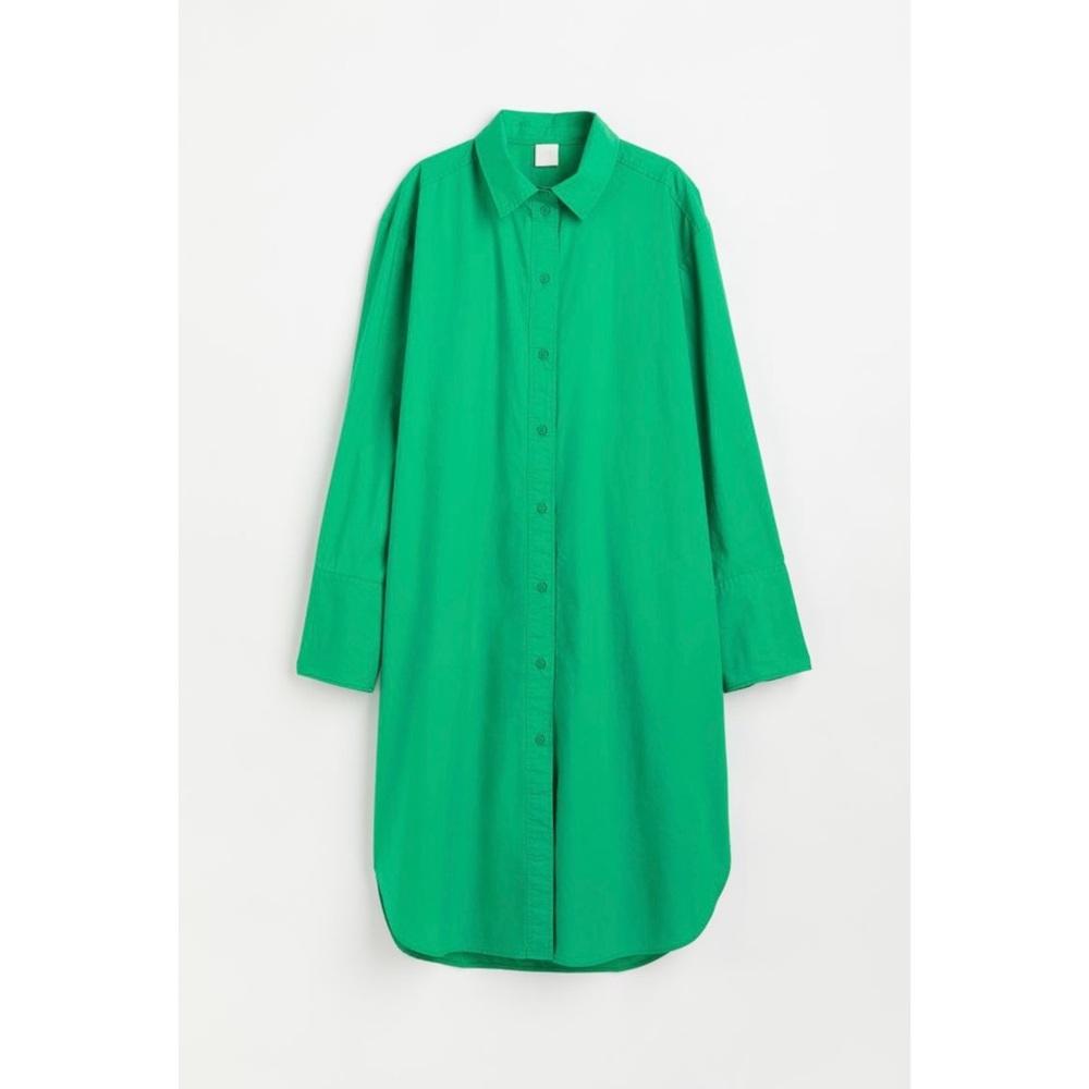 H&M Emerald Shirt Dress